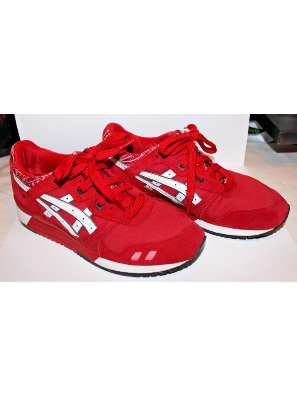 ASICS H424N GEL-Lyte III Red Bandana Mens Size 9.5